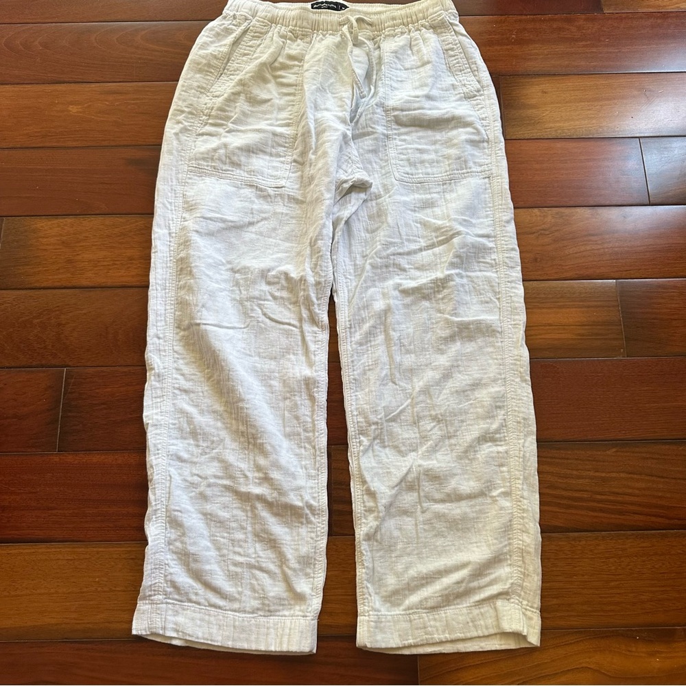 Abercrombie White Linen Pants